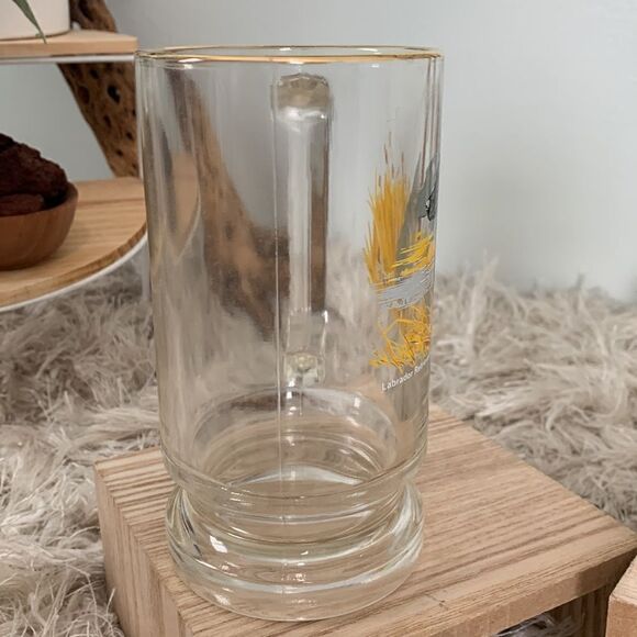 Vintage Clear Glass Beer Mug Irish Setter and Labrador Retriever - Picture 6 of 17